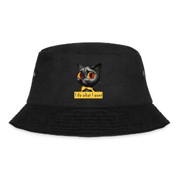 IdoWhatIwant Katze - Bucket Hat - Schwarz - Vorne - Lela (165cm)