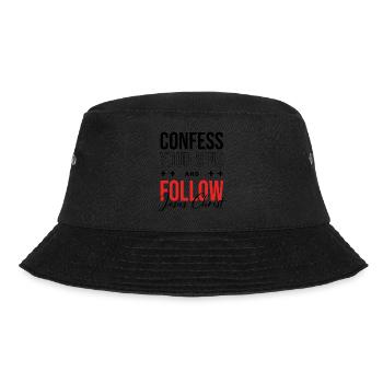 Folgen Sie Jesus Bibelstudium Glaube Gott - Bucket Hat - Schwarz - Vorne - Lela (165cm)