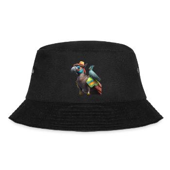 Papagei mit Kumpel Geschenk - Bucket Hat - Schwarz - Vorne - Lela (165cm)