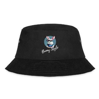 Bunny style rabbit funny glasses happy easter day - Bucket Hat - black - Front - Lela (165cm)