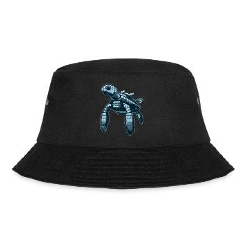 Turtle in retro 8 bit look minimalist - Bucket Hat - black - Front - Lela (165cm)