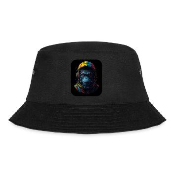 Weltraum-Affe | Affen-Raumanzug | Affen-Raumfahrt - Bucket Hat - Schwarz - Vorne - Lela (165cm)