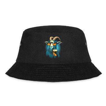 Cool buck with sunglasses and beer - Bucket Hat - black - Front - Lela (165cm)