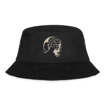 Trauriger Satz - Bucket Hat - Schwarz - Vorne - Lela (165cm)