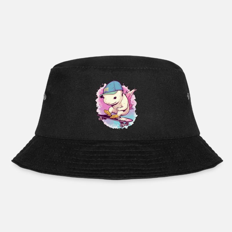 Axolotl sur son skate - Bob - noir