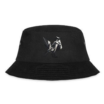 Minimalist Bird Geometric Bird Minimalistic Bird - Bucket Hat - black - Front - Lela (165cm)