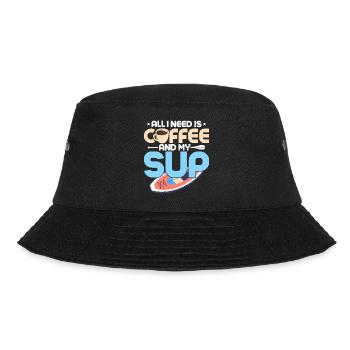 All I Need Is Coffee And My SUP Stand Up Paddle Bo - Bucket Hat - Schwarz - Vorne - Lela (165cm)