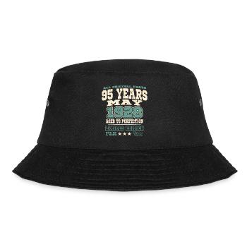 Aged to perfection may 1928 - 95 years old - Bucket Hat - black - Front - Lela (165cm)