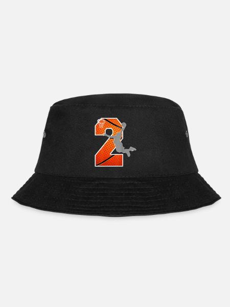 Basketball Birthday Kids 2 Years Old Boys Girls - Bucket Hat - black