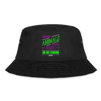 fruit animal rights gift earth plant based plant - Bucket Hat - Schwarz - Vorne - Lela (165cm)