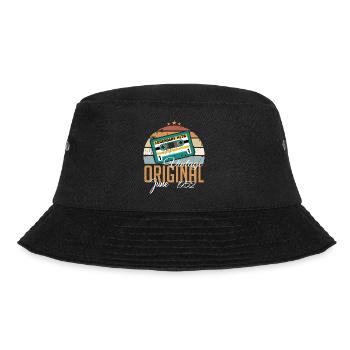 Original Juni 1952 geboren Jahrgang 1952 Retro - Bucket Hat - Schwarz - Vorne - Lela (165cm)