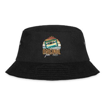 Original Juni 1965 geboren Jahrgang 1965 Retro - Bucket Hat - Schwarz - Vorne - Lela (165cm)