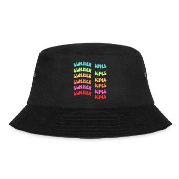 Colorful Retro - Bucket Hat - Schwarz - Vorne - Lela (165cm)