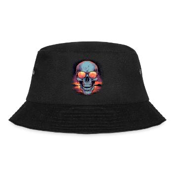gift idea bones love board skeleton costume - Bucket Hat - Schwarz - Vorne - Lela (165cm)