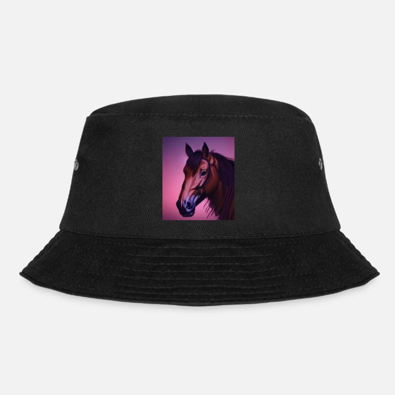 Horse - Bucket Hat - Schwarz