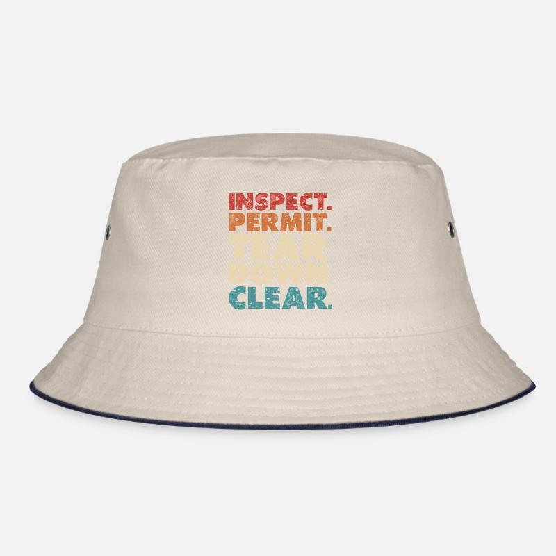 Inspect Permit Tear Down Clear Bucket Hat