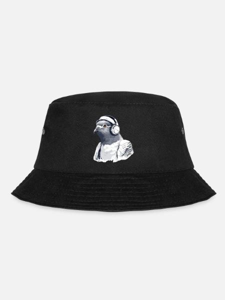 Zaki, die audiophile Taube - Bucket Hat - Schwarz