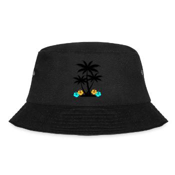 palme hibiskus - Bucket Hat - Schwarz - Vorne - Lela (165cm)