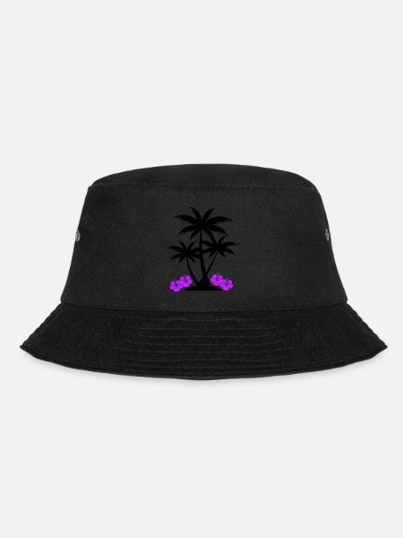 Palm hibiscus - Bucket Hat - black