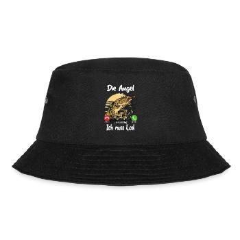 Die Angel ruft an... Aus dem Weg, ich muss los! - Bucket Hat - Schwarz - Vorne - Lela (165cm)