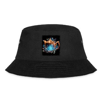 fun awesome quotes happy jokes straw statement tea - Bucket Hat - Schwarz - Vorne - Lela (165cm)