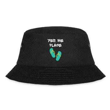 Ja, wir Strand! Einzigartiger Stil, origineller Humor - Bucket Hat - Schwarz - Vorne - Lela (165cm)