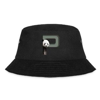 Alphabet, Buchstabe P, Panda - Bucket Hat - Schwarz - Vorne - Lela (165cm)