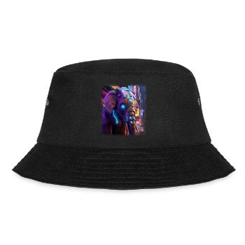 happy birthday bday fun elephants funny quote - Bucket Hat - Schwarz - Vorne - Lela (165cm)