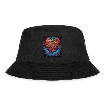 dark chocolate brown chocolate cake sweet - Bucket Hat - Schwarz - Vorne - Lela (165cm)