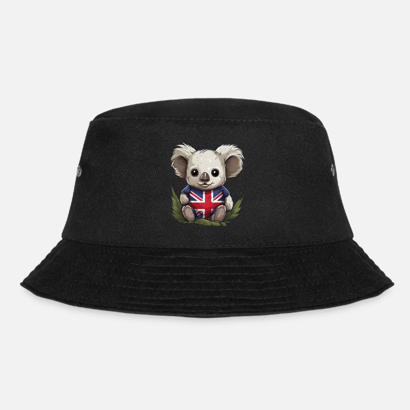 Australischer Koala - Bucket Hat - Schwarz