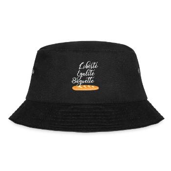 Liberté Egalité Baguette - Französischer Humor - Bucket Hat - Schwarz - Vorne - Lela (165cm)