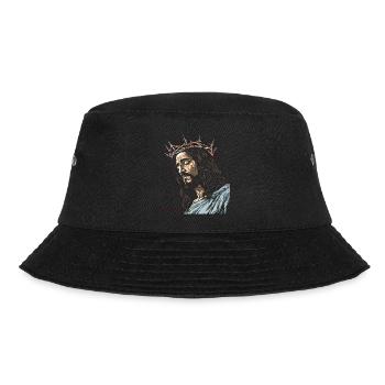 ERLÖSER JESUS DORNENKRONE - Bucket Hat - Schwarz - Vorne - Lela (165cm)