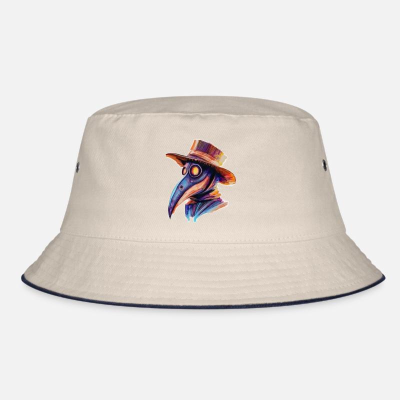 Stylized Medieval Doctor's Mask Bucket Hat