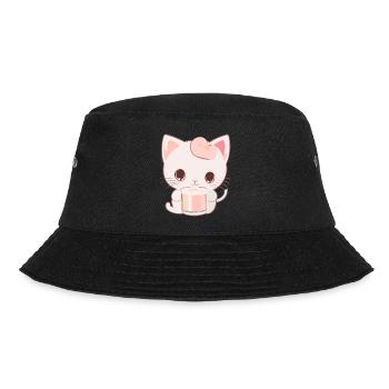 Katze - Bucket Hat - Schwarz - Vorne - Lela (165cm)