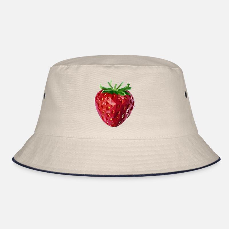 Facettierte Erdbeere Bucket Hat