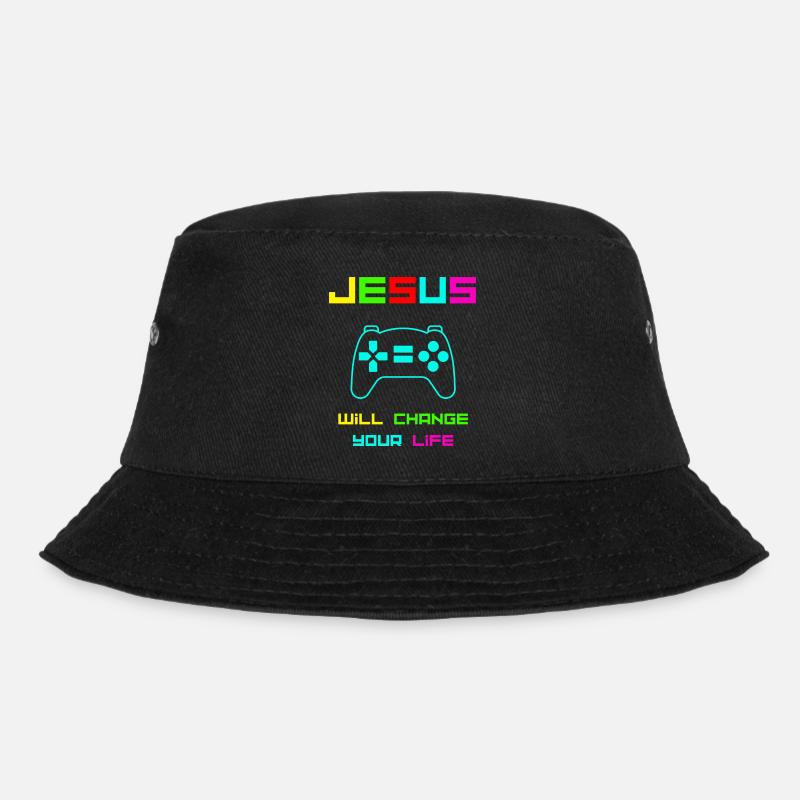 Jesus will change your life colour - Bucket Hat - black