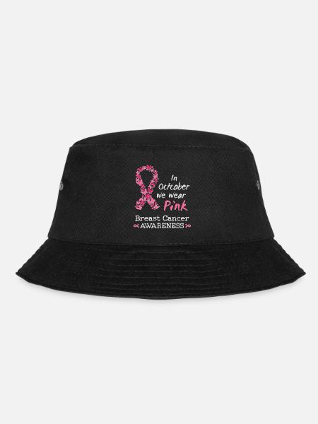 Im Oktober wir tragen wir rosa Brustkrebs - Bucket Hat - Schwarz
