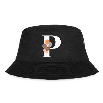 Buchstabe p Geburtstagsballon - Bucket Hat - Schwarz - Vorne - Lela (165cm)