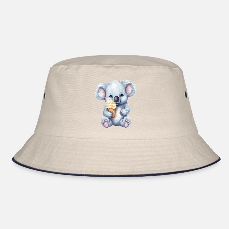 Süßer Comic Koala mit Vanille Softeis Bucket Hat