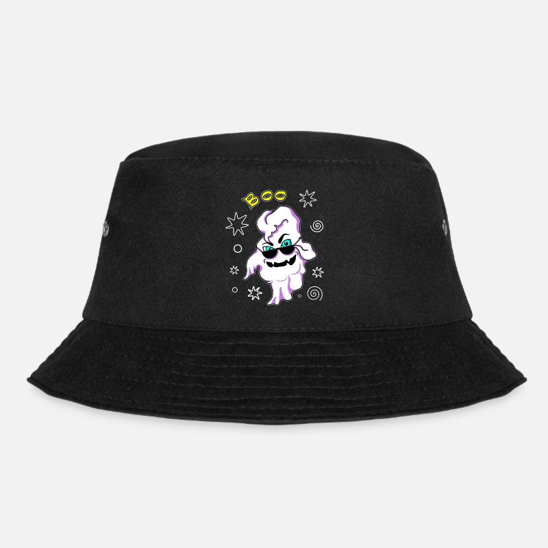 Cool ghost with sunglasses Halloween - Bucket Hat - black