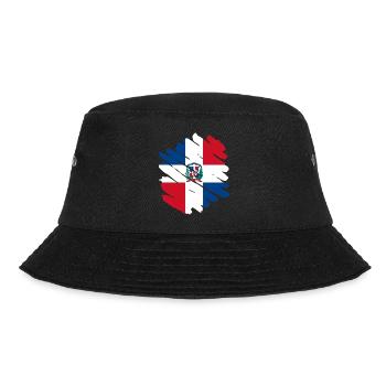 Dominikanische Republik Flagge Dom Rep Fahne Reise - Bucket Hat - Schwarz - Vorne - Lela (165cm)