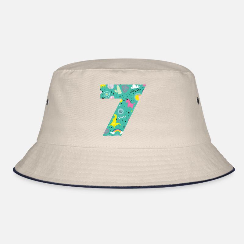 Personalisierte Geburtstagsnummer 7 Bucket Hat