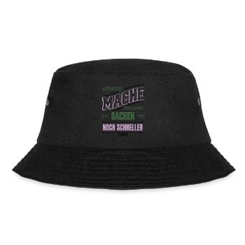 morgen kaffeesatz geburtstagsgeschenkidee - Bucket Hat - Schwarz - Vorne - Lela (165cm)