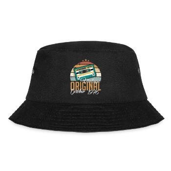 Oktober 1976 Geburtstagsgeschenk 1976 Oktober - Bucket Hat - Schwarz - Vorne - Lela (165cm)