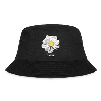 Daisy Flower - Bucket Hat - black - Front - Lela (165cm)