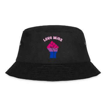 L’amour gagne le poing de la fierté bisexuelle pour l’égalité - Bob - noir - Devant - Lela (165cm)