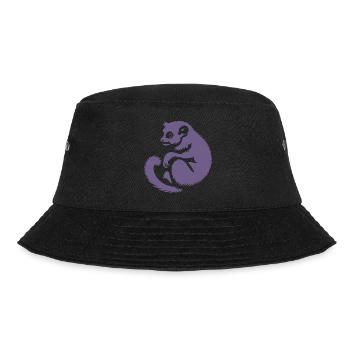 Loris Slowlori Silhouette Säugetier - Bucket Hat - Schwarz - Vorne - Lela (165cm)