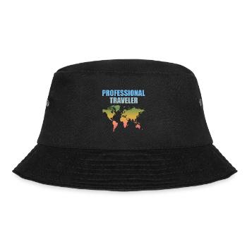Professional Traveler World Map - Bucket Hat - black - Front - Lela (165cm)