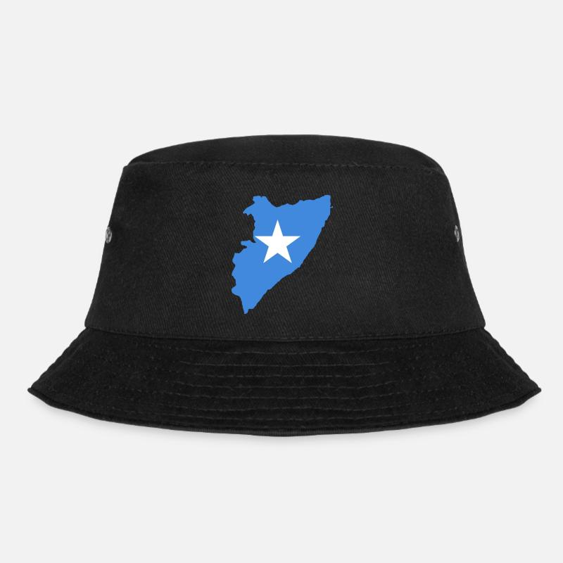 Flag map of Somalia - Bucket Hat - black