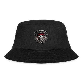 Jolly Roger Pirate Skull Party Halloween Design - Bucket Hat - black - Front - Lela (165cm)